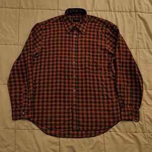 Women's Black and Red Checkered Button Down Flannel Shirt
